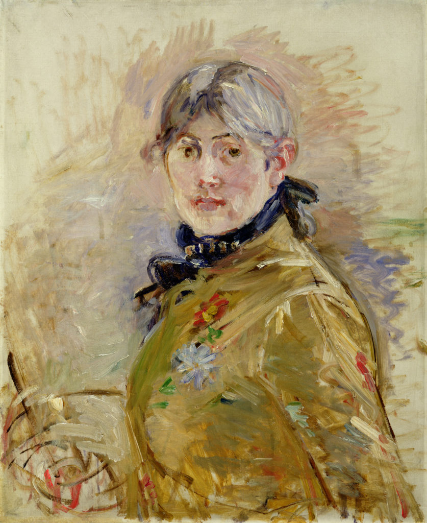 MMT 156737 Self Portrait, 1885 (oil on canvas) Morisot, Berthe (1841-95) MUSEE MARMOTTAN MONET, PARIS, ,
