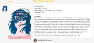 Capture-d’écran-2019-07-14-à-18.02.54 Nos éclats de miroir Florence Hinckel La Revue des livres pour enfants