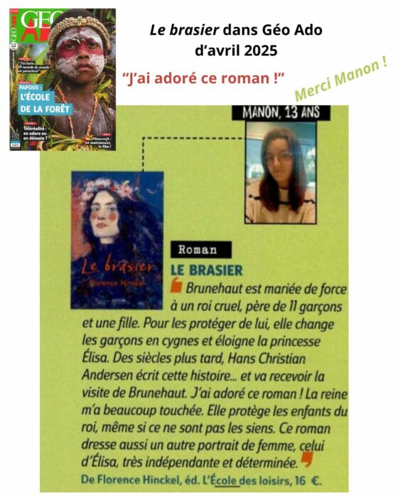 Le brasier dans Géo Ado