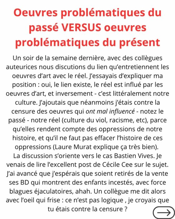 Censure ou validation d’une oeuvre passée/d’une oeuvre contemporaine