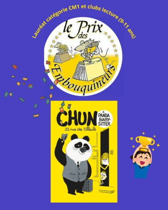 Chun remporte le prix des embouquineurs catégorie CM1