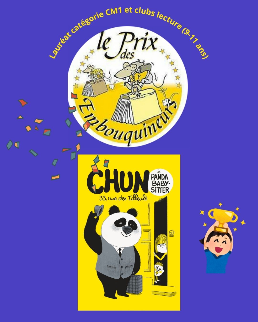 Chun remporte le prix des embouquineurs catégorie CM1